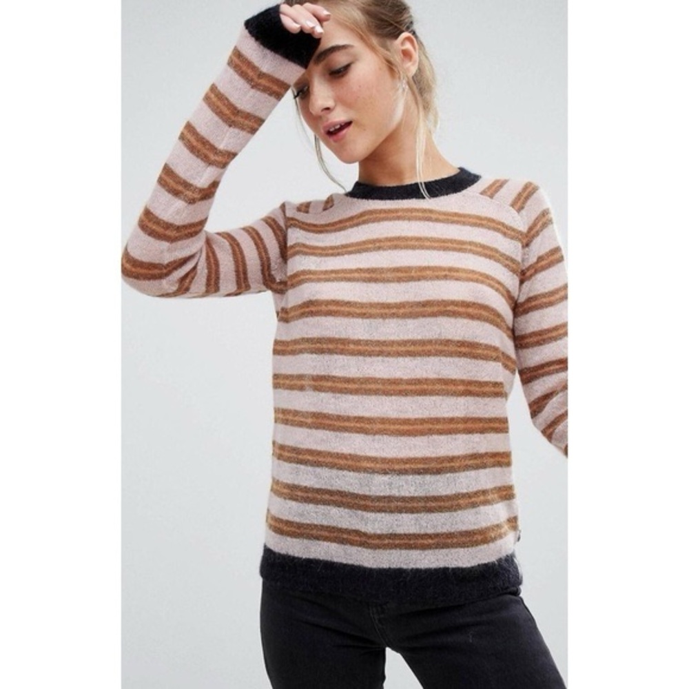 Scotch & Soda Metallic Striped Crewneck Sweater